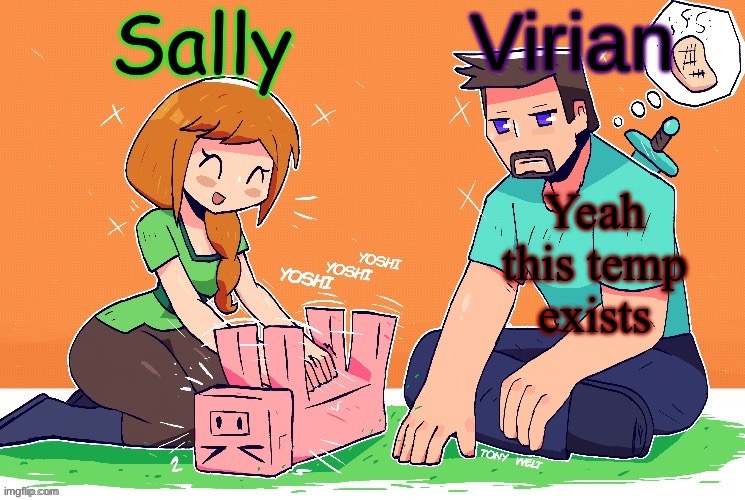 Virian and Sally shared temp | Yeah this temp exists | image tagged in virian and sally shared temp | made w/ Imgflip meme maker