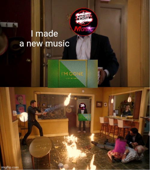 Community Fire Pizza Meme | I made a new music | image tagged in community fire pizza meme | made w/ Imgflip meme maker