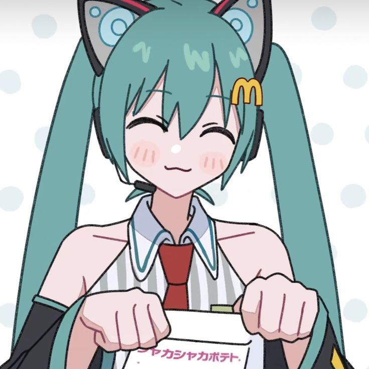 Hatsune Miku McDonalds Blank Meme Template