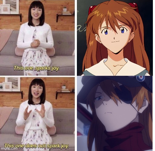 Why do I keep forgetting to submit memes and only remember months later? | image tagged in this one sparks joy,asuka langley soryu,neon genesis evangelion,evangelion,rebuild of evangelion | made w/ Imgflip meme maker