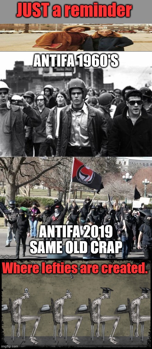 So called higher education, are nothing but brainwashing  indoctrination camps ran by lefties.Parents need to protect thier kids | JUST a reminder; Where lefties are created. | made w/ Imgflip meme maker