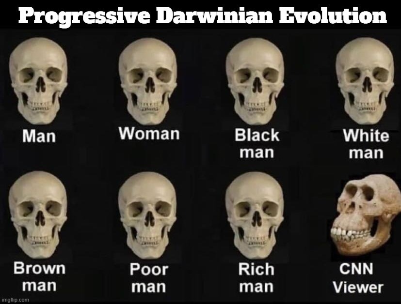 Progressive Darwinian Evolution | image tagged in progressives,charles darwin,the missing link,democrats,cnn crock news network,cnn fake news | made w/ Imgflip meme maker