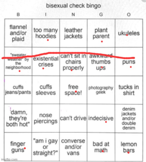heyo, I have returned temporarily cause msmg is boring rn | image tagged in bisexual bingo | made w/ Imgflip meme maker