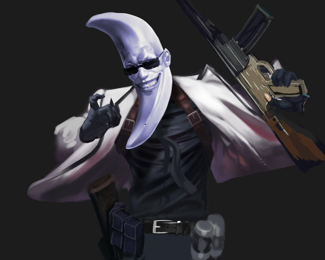Badass Moon Man Blank Meme Template