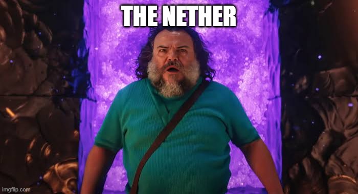 Steve in the Nether | THE NETHER | image tagged in steve in the nether | made w/ Imgflip meme maker