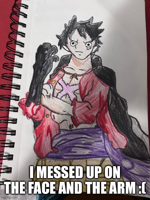 Rate it I messed up sadly :( | I MESSED UP ON THE FACE AND THE ARM :( | made w/ Imgflip meme maker
