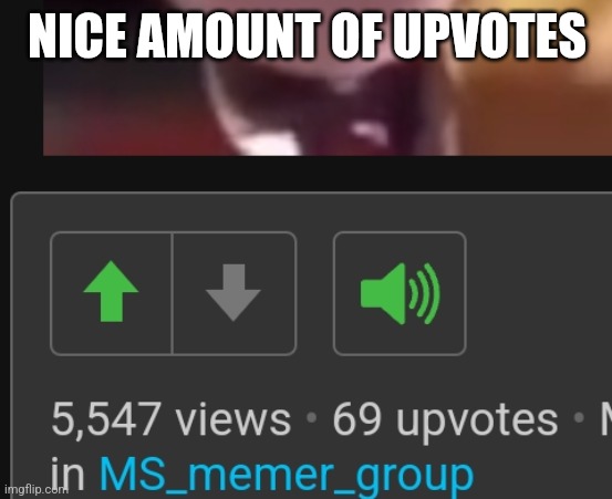 NICE AMOUNT OF UPVOTES | made w/ Imgflip meme maker