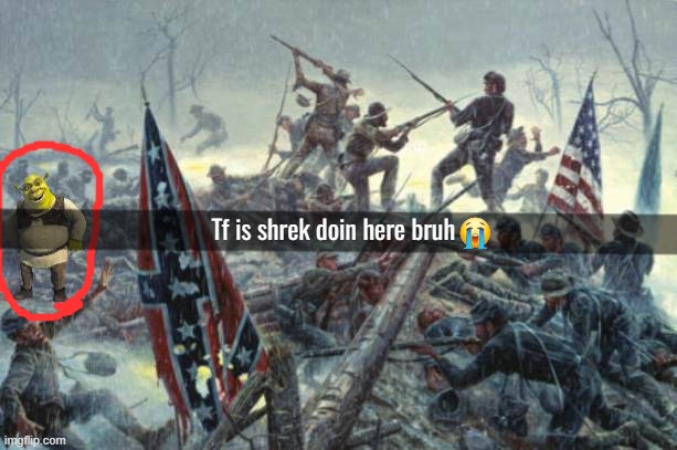 Tf is shrek doin here bruh | made w/ Imgflip meme maker
