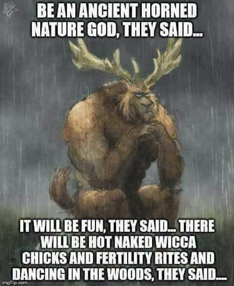 Pagan horned God Blank Meme Template