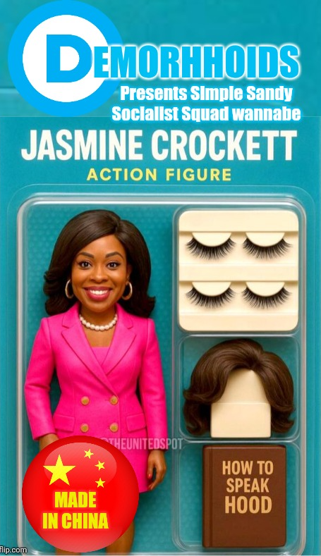Jasmine Crockett doll Blank Meme Template