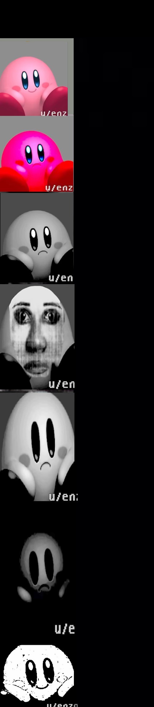 Kirby becoming uncanny Blank Meme Template