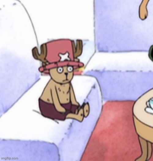 bro has seen some real shit | image tagged in traumatized chopper | made w/ Imgflip meme maker