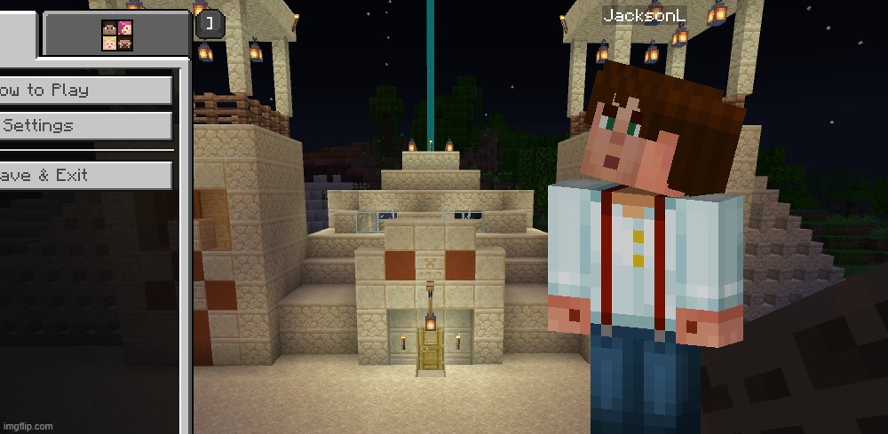 I turned a Desert Temple into a House | image tagged in minecraft | made w/ Imgflip meme maker