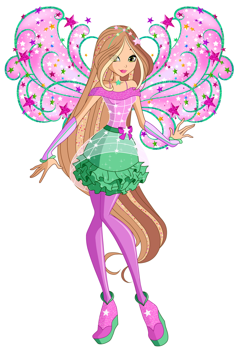 Winx Club Flora Cosmix Blank Meme Template