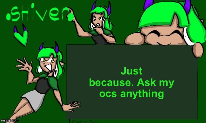 Gotta keep the flame going | Just because. Ask my ocs anything | image tagged in inkmatas announcement template thank you o-ika | made w/ Imgflip meme maker