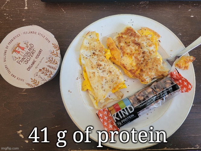 41 g of protein | made w/ Imgflip meme maker