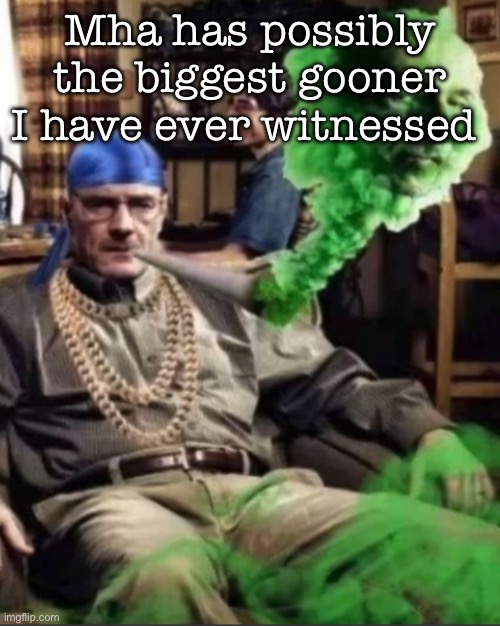Waltuh | Mha has possibly the biggest gooner I have ever witnessed | image tagged in waltuh,msmg | made w/ Imgflip meme maker