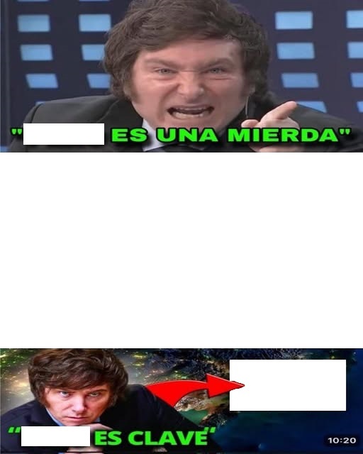 High Quality milei es clave Blank Meme Template