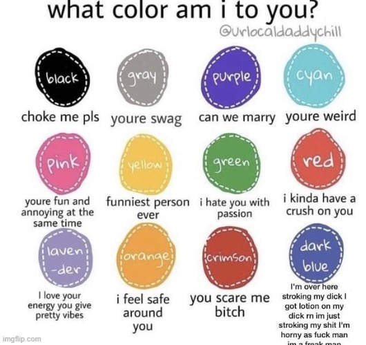 what color am I to you | image tagged in what color am i to you | made w/ Imgflip meme maker