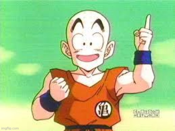 Person above me is a stupid bitch | image tagged in i have an idea krillin | made w/ Imgflip meme maker