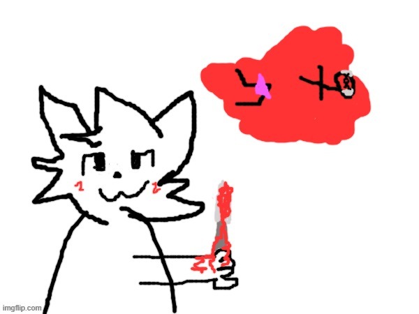 Boykisser kills Jeffery | image tagged in boykisser murders jeffery drawn by lucotic | made w/ Imgflip meme maker