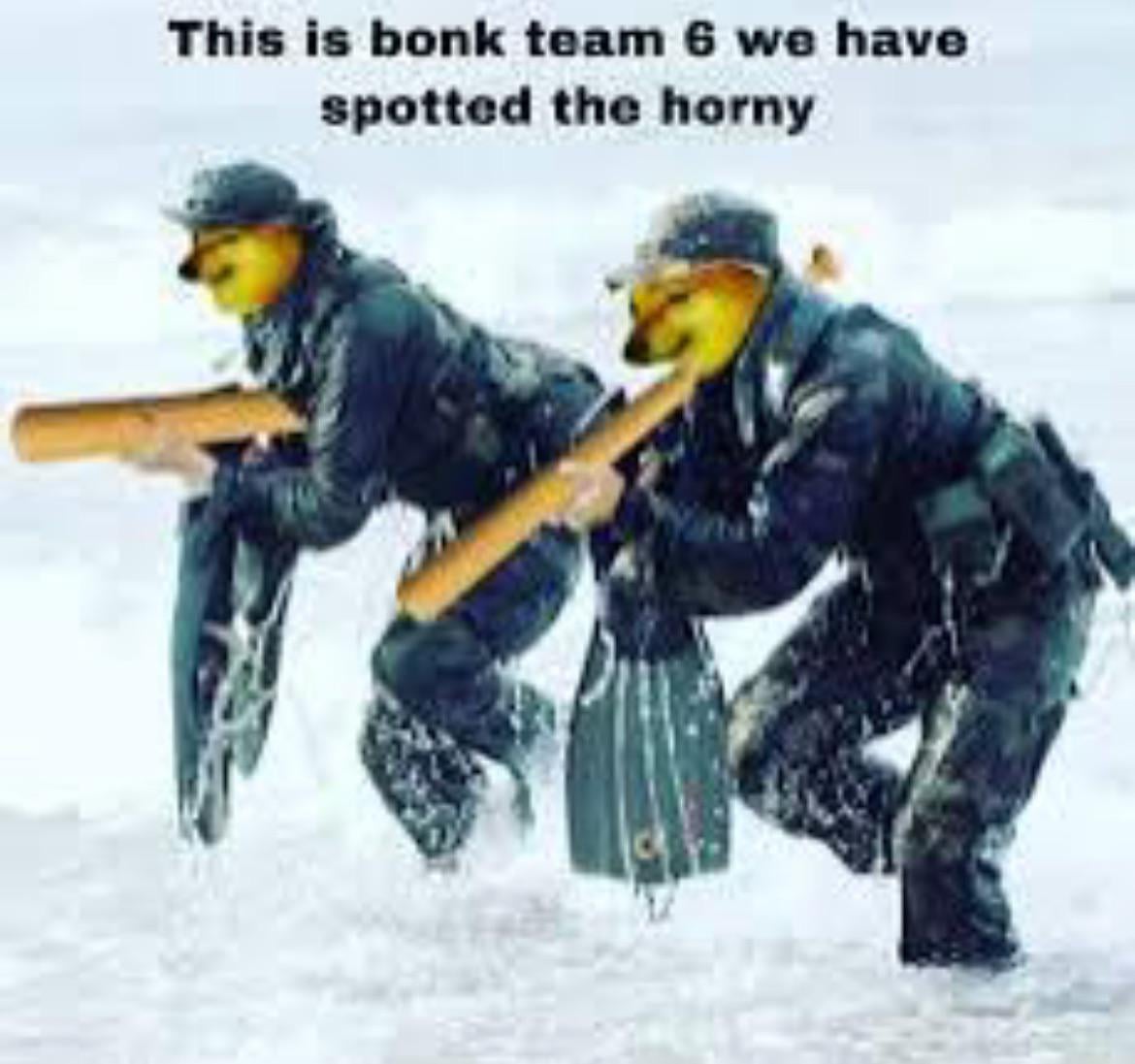 High Quality bonk team 6 Blank Meme Template