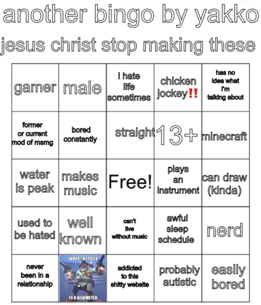 High Quality yakko bingo v7 Blank Meme Template