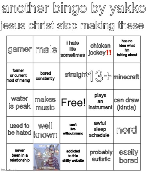 All I'm gonna say is | image tagged in yakko bingo v7 | made w/ Imgflip meme maker