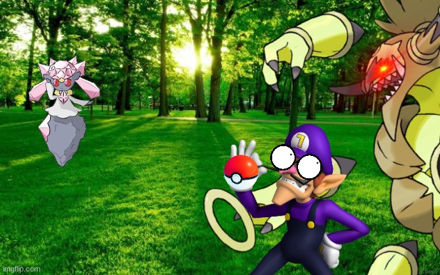 Chip kills Waluigi for trying to catch Kessho.mp3 | image tagged in waluigi,kessho,chip,chip and kessho | made w/ Imgflip meme maker