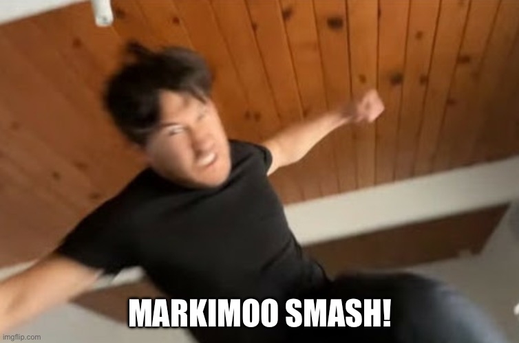 MARKIMOO SMASH! | MARKIMOO SMASH! | image tagged in markiplier punch | made w/ Imgflip meme maker