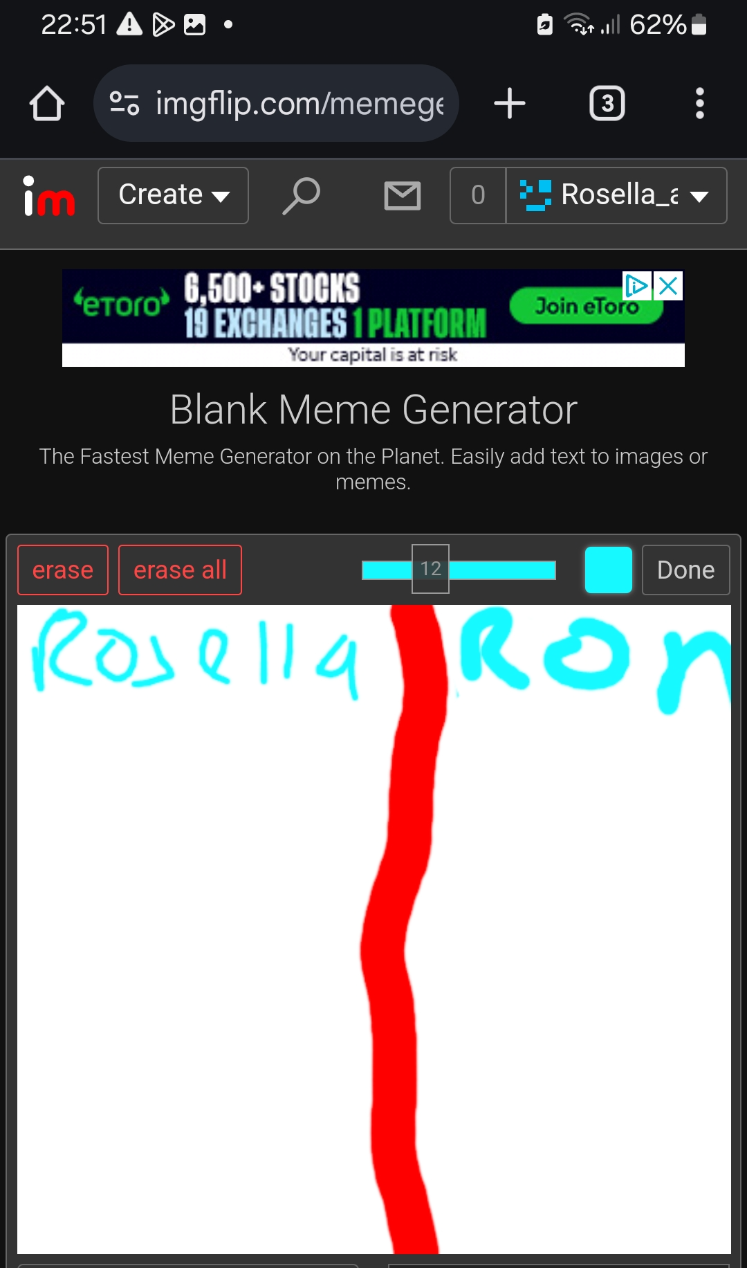 Rosella at Blank Meme Template