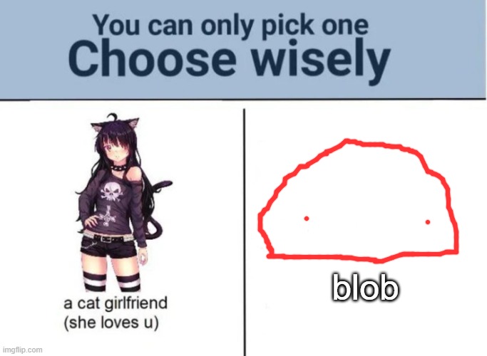 Choose wisely | blob | image tagged in choose wisely | made w/ Imgflip meme maker