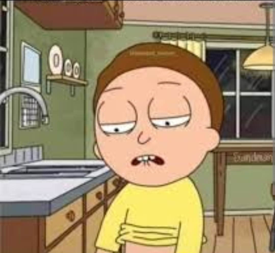 Morty biting lip Blank Meme Template