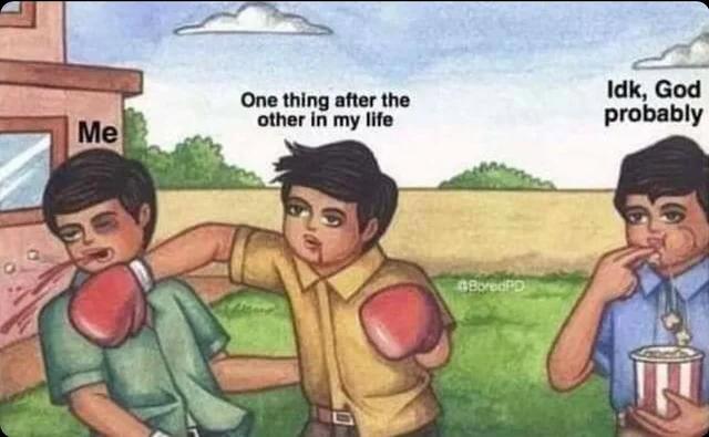 Watching two people fight Blank Meme Template