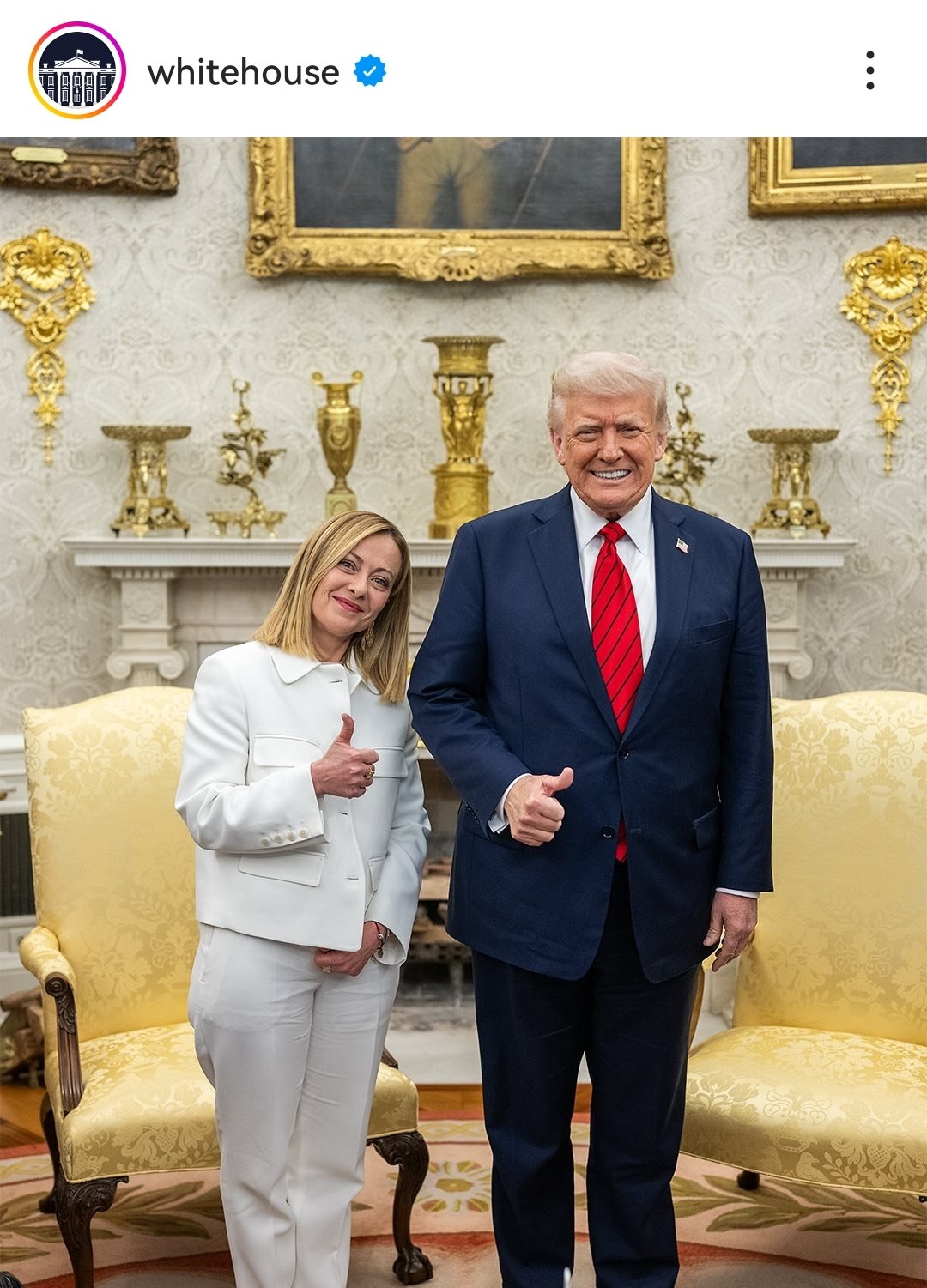 meloni trump Blank Meme Template