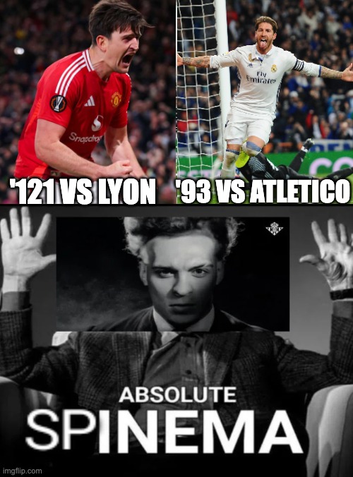 Harry Maguire | '121 VS LYON; '93 VS ATLETICO | image tagged in football | made w/ Imgflip meme maker