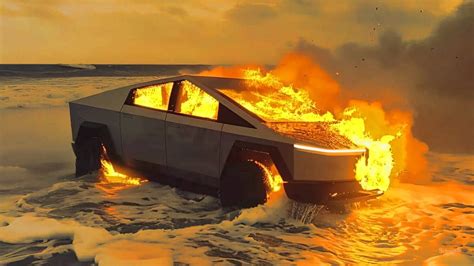 tesla burning Blank Meme Template