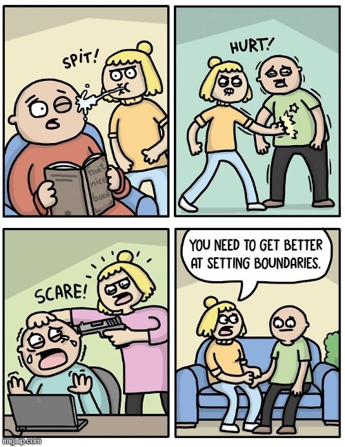 Boundaries | image tagged in comics | made w/ Imgflip meme maker