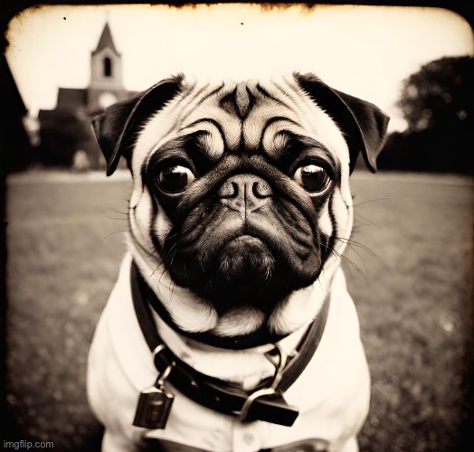 Cool ai image my phone made | image tagged in dank memes,pugs,dogs | made w/ Imgflip meme maker