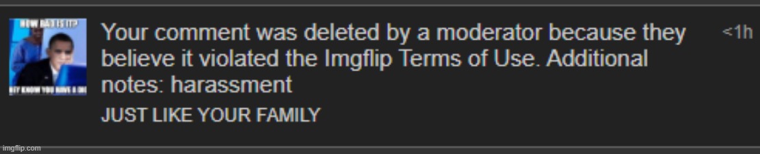 how is this considered harassment, it was a fucking joke, you guys take everything seriously on here it's a joke | made w/ Imgflip meme maker