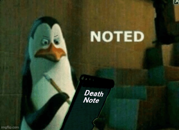 Death Noted Blank Meme Template