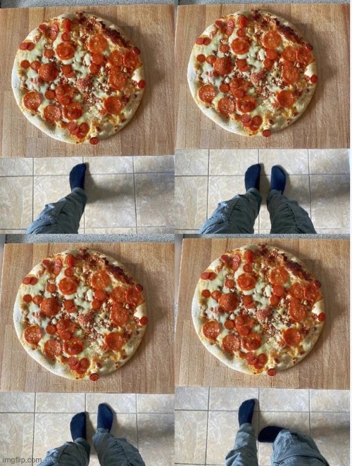 check out this cool pizza i baked.. | made w/ Imgflip meme maker