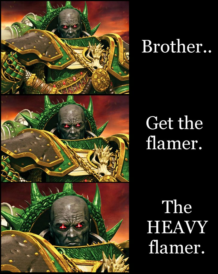 High Quality Brother get the flamer Blank Meme Template