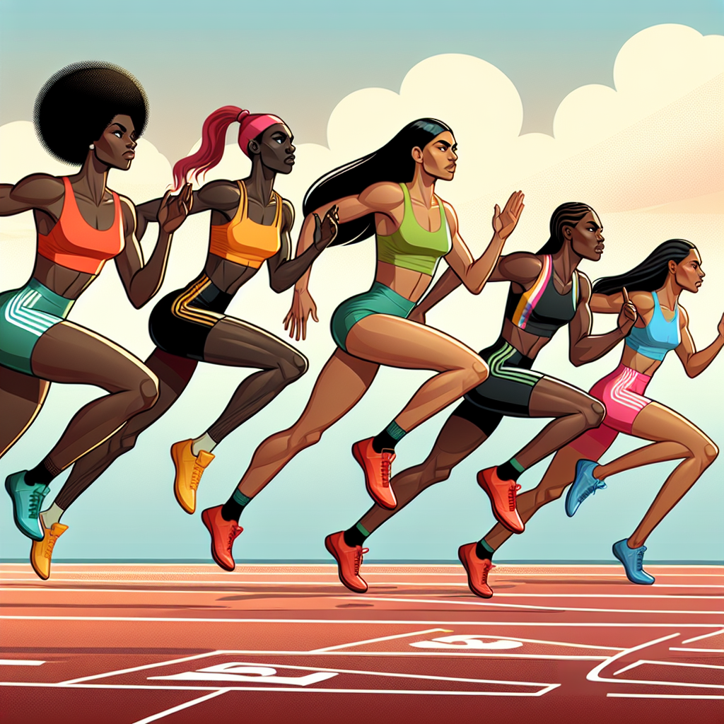 Women sprinters Blank Meme Template