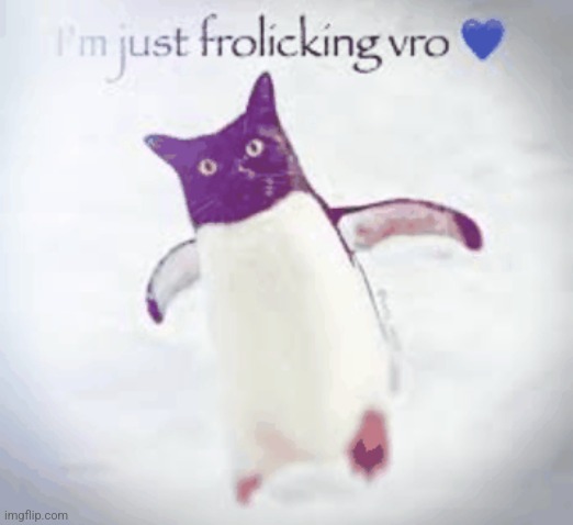 I'm just frolicking vro | image tagged in i'm just frolicking vro | made w/ Imgflip meme maker