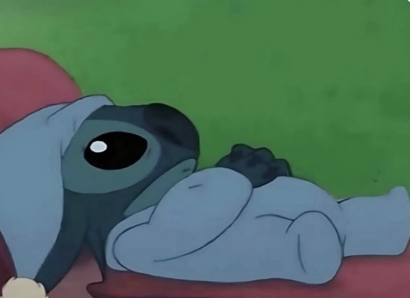 Stitch in bed Blank Meme Template