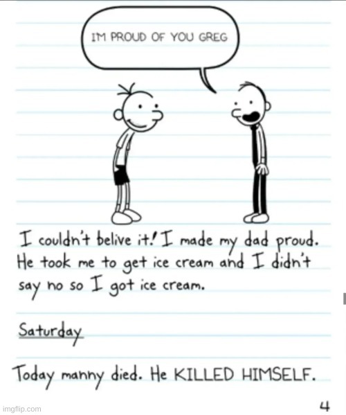 average Diary of a Wimpy Kid fanfic | made w/ Imgflip meme maker