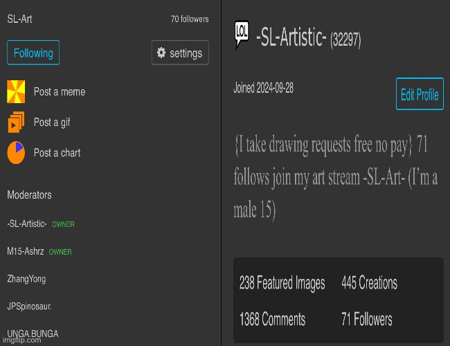 I have past my art stream with follows it’s about time :D | made w/ Imgflip meme maker