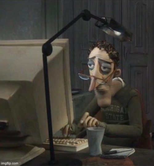 me enjoying the weekend be like: | image tagged in tired dad at computer | made w/ Imgflip meme maker