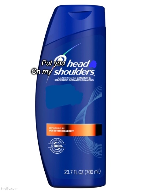 Head and shoulders | Put you; On my | image tagged in head and shoulders | made w/ Imgflip meme maker